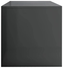 Móvel para TV 100x40x40cm derivados de madeira cinza brilhante