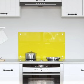 vidaXL Proteção de Cozinha Amarelo 70 x 40 x 0.6 cm vidro temperado