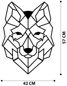 Acessório Decorativo de Parede Metal Wolf2 – Preto – 41 x 57 cm