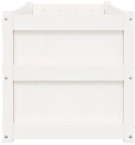 Vaso/floreira de jardim 90x50x50 cm pinho maciço branco