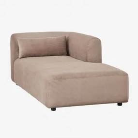 Módulo Chaise Longue Direito Para Sofá Modular Fogler Bombazina Camelo Castanho - Sklum
