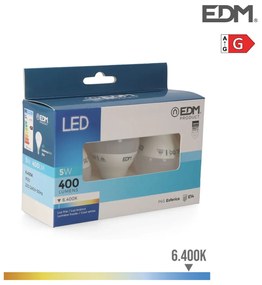 Lâmpada LED Edm 5 W E14 G 400 Lm (6400K)