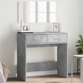 vidaXL Toucador com espelho 80x39x80 cm cinzento cimento