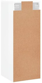 Armário de parede 34,5x34x90 cm branco brilhante