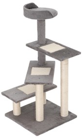 PawHut Arranhador 3 Plataformas para Arranhar 48x48x99.5 cm de Madeira coberta de Pelucía Sisal