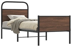Estrutura cama s/ colchão derivados madeira carvalho castanho