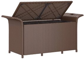 Banco de jardim com almofadão 116x46x57 cm vime PE castanho