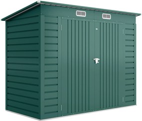 Outsunny Abrigo de Jardim 2,7m² 249x121x183 cm Abrigo de Exterior com Porta Dupla 2 Ventilaç4oes e Trava Abrigo para Pátio Verde | Aosom Portugal