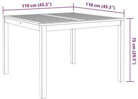 3 pcs conjunto de jantar para jardim madeira de acácia maciça
