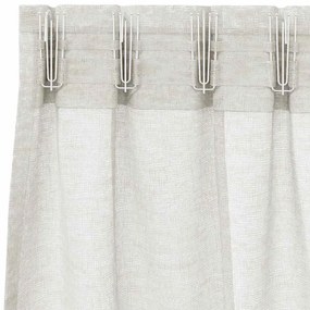 Cortinas com cortinas 2 pcs Creme 140 x 140 cm Poliéster