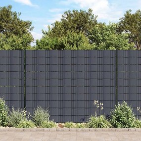 vidaXL Painel de privacidade para jardim 70x0,19 m PVC cinzento-escuro