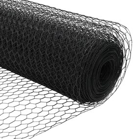 Postes de Cerca vidaXL 22 pcs Canal U Cinza 140 cm Aço, Cerca Hexagona