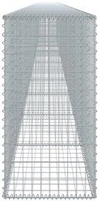 Cesto gabião com cobertura 1200x50x100 cm ferro galvanizado