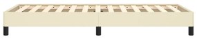 Estrutura de cama 100x200 cm couro artificial cor creme