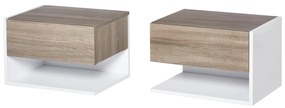 Conjunto de 2 Mesas de Cabeceira Levi - Design Moderno