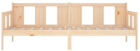 Sofá-cama madeira de pinho maciça 90x190 cm
