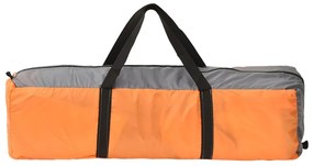 Tenda festas LED 4 paredes laterais 3,6x3,6x2,3 m cinza/laranja