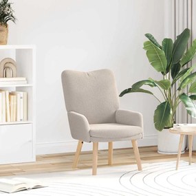 Cadeira Relaxante vidaXL Cinza Claro de Tecido parecido com Lã