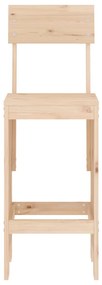 Cadeiras de bar 2 pcs 40x48,5x115,5 cm madeira de pinho maciça