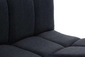 Banco de bar Peru em tecido 46 x 94-114 x 47 cm Preto