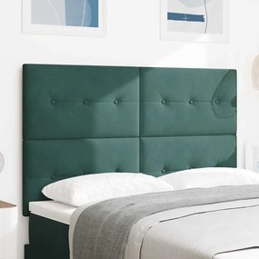 Cabeceira LED Verde Escuro 72 cm Veludo