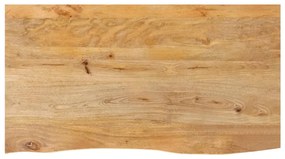 vidaXL Tampo de mesa c/ borda viva 120x60x2,5 cm mangueira maciça