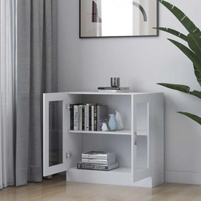 Armário vitrine 82,5x30,5x80 cm derivados de madeira branco