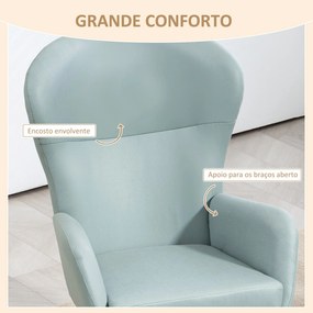 Poltrona Baloiço Estofada em Veludo Poltrona Baloiço Relax com Assento