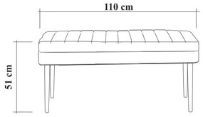 Bench Vina – White Stone – 90x39x40 cm