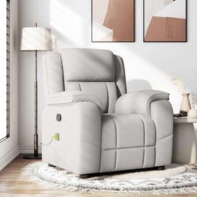 Cadeira de massagem reclinável tecido cinzento