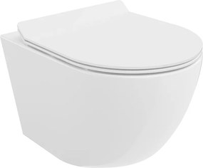 Mexen Lena sanitário WC Rimless com tampa de encerramento suave slim, duroplast, branco brilho - 30224000