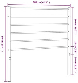Cabeceira de cama 100 cm metal branco