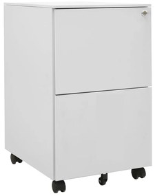 vidaXL Arquivador móvel aço 39x45x67 cm cinzento-claro
