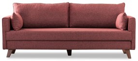 Sofá-Cama de 3 Lugares Bella – Vermelho Claret – 208x85x81 cm
