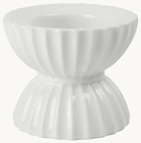 Castiçal em porcelana com superfície canelada Tura