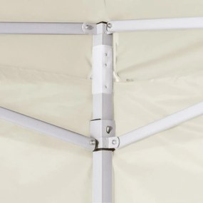 Tenda dobrável 3 x 3 m creme com 4 paredes
