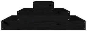 Vaso/floreira 80x80x27 cm pinho maciço preto