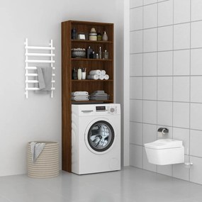 815953 vidaXL Armário máquina lavar roupa 64x24x190 cm cor carvalho castanho