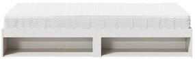Sofá-cama com colchão 90x190 cm madeira de pinho maciça branco