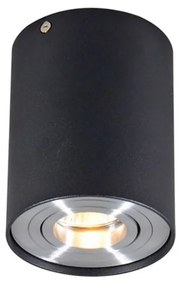 Foco giratório e inclinável preto e aço - Rondoo up Design,Industrial,Moderno