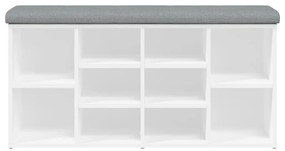 Banco sapateira 102x32x50 cm derivados de madeira branco
