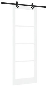 Porta Deslizante vidaXL com Conjunto de Hardware Branco 83x232 cm Made