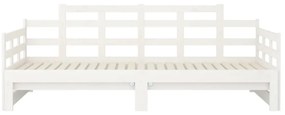 Sofá-cama de puxar 2x(90x200) cm pinho maciço branco