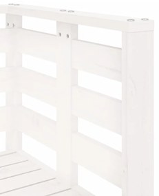 3 pcs conjunto lounge de jardim madeira de pinho maciça branco