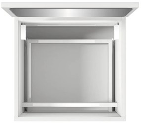 Armário de casa de banho com espelho madeira processada branco