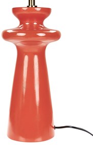 Candeeiro de mesa em camurça sintética vermelha 62 cm OTEROS Beliani