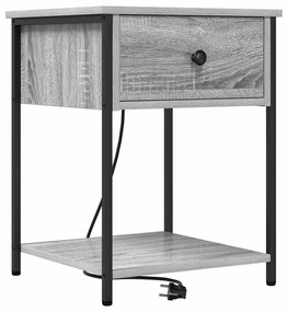 Armário de Cabeceira com gaveta Sonoma cinzento 42 x 41 x 56 cm