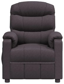 Poltrona de massagens elétrica tecido castanho-escuro