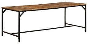 Mesa de jantar 200x100x75 cm madeira de mangueira maciça áspera
