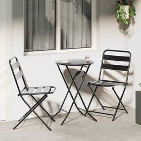 Conjunto Bistro de 3 Peças Aço Antracite